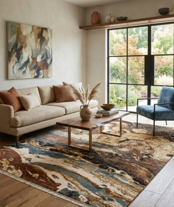 Exquisite Abstract Handmade Rug