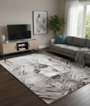 Stunning Brown Abstract Rug