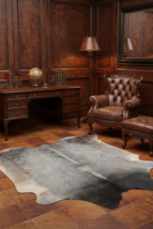 Brazilian Charcoal Dark Grey Cowhide