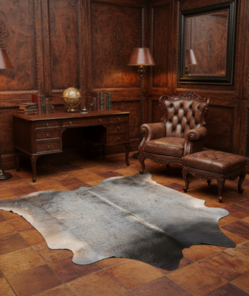 Brazilian Charcoal Dark Grey Cowhide