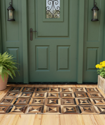 Handmade Cow Patchwork Rug