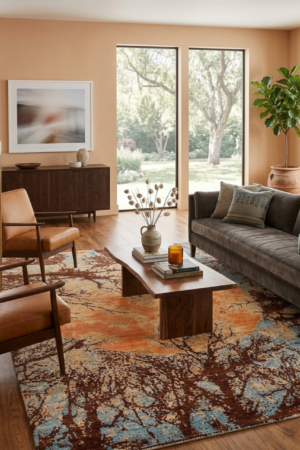 Exquisite Abstract Handmade Rug