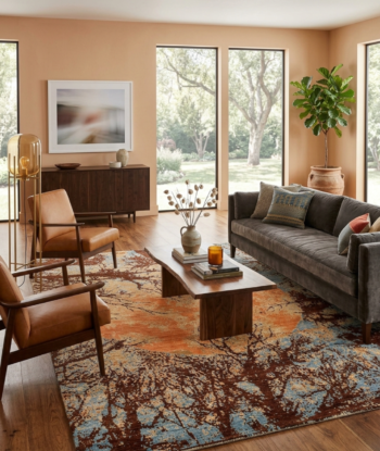 Exquisite Abstract Handmade Rug