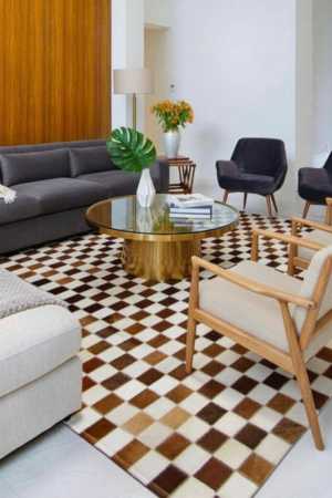 Exquisite Cow Patch Handmade Rug