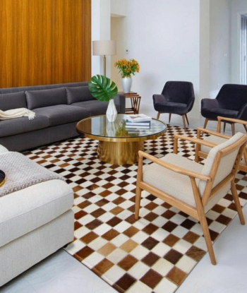 Exquisite Cow Patch Handmade Rug