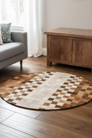 Patch Work Round Rug