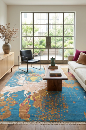 Exquisite Abstract Handmade Rug