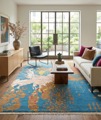 Exquisite Abstract Handmade Rug