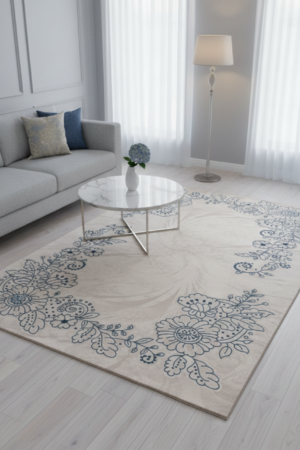 Premium Off-White Turk Style Floral Rug