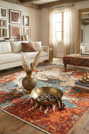 Exquisite Abstract Handmade Rug