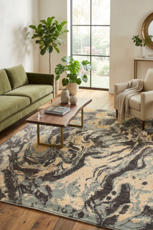 Exquisite Abstract Handmade Rug