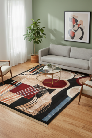 Elegant Embossed Design Rug