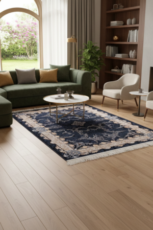 Elegant Black Floral Rug