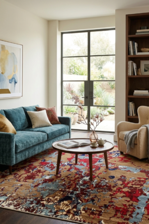 Elegant Abstract Handmade Rug