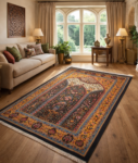 Elegant Persian Silk Rug