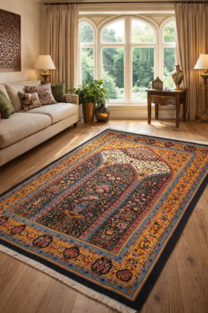 Elegant Persian Silk Rug