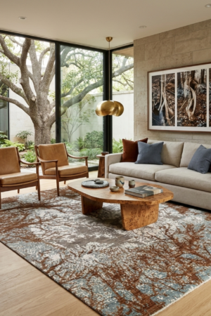 Exquisite Abstract Handmade Rug