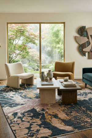 Exquisite Abstract Handmade Rug