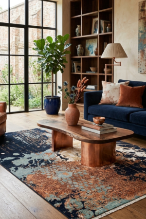 Elegant Abstract Handmade Rug