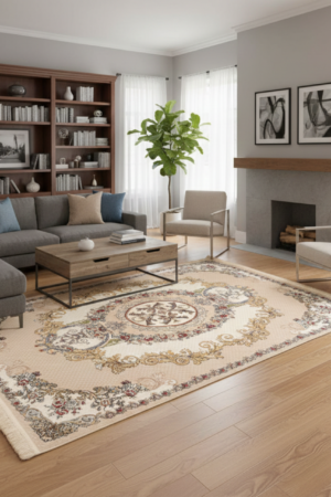 Exquisite Ivory Sultani Khas Rug