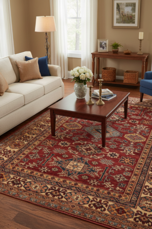 Exquisite Gold Kazak Handmade Rug