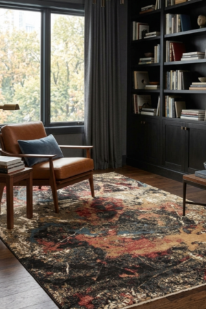 Elegant Abstract Handmade Rug