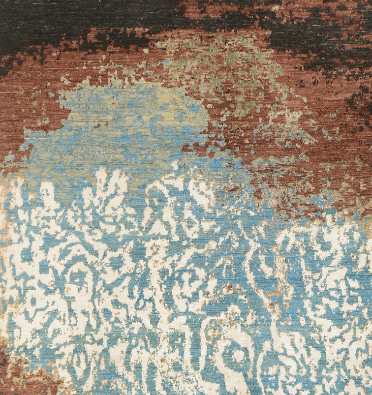 Elegant Abstract Handmade Rug - Image 4