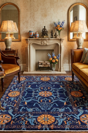 Elegant Suzani Electric Handmade Rug