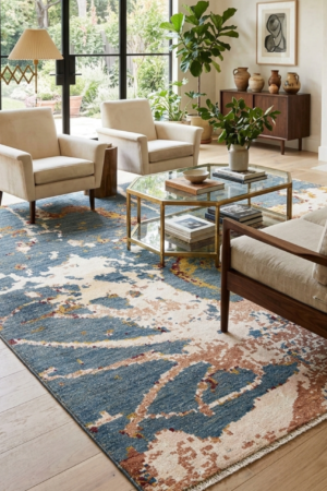 Elegant Abstract Handmade Rug