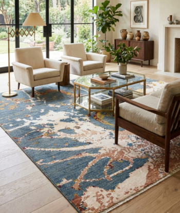 Elegant Abstract Handmade Rug