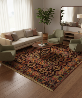 Authentic Belgic Handmade Wool Rug