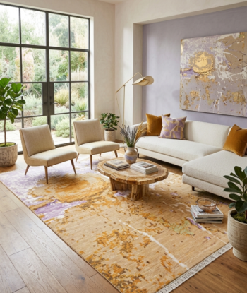 Elegant Abstract Handmade Rug