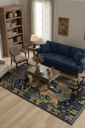 Stunning Handmade Shikargah Rug