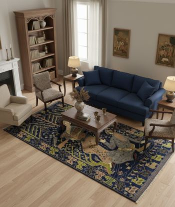 Stunning Handmade Shikargah Rug