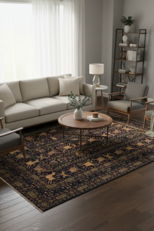 Stunning Handmade Shikargah Rug