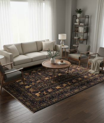 Stunning Handmade Shikargah Rug