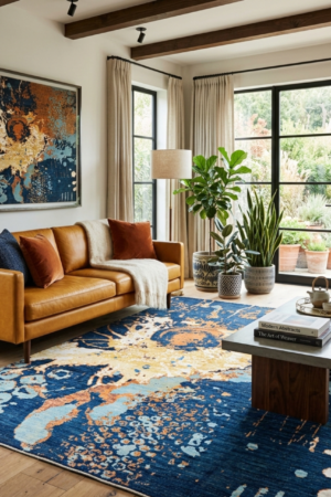 Exquisite Abstract Handmade Rug