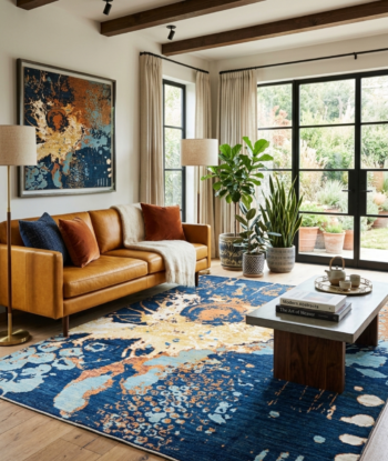 Exquisite Abstract Handmade Rug