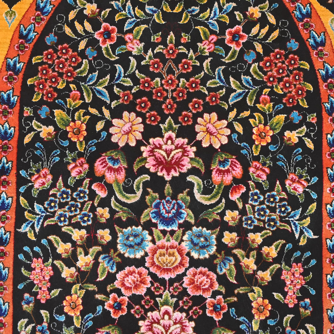 Elegant Persian Silk Rug - Image 2