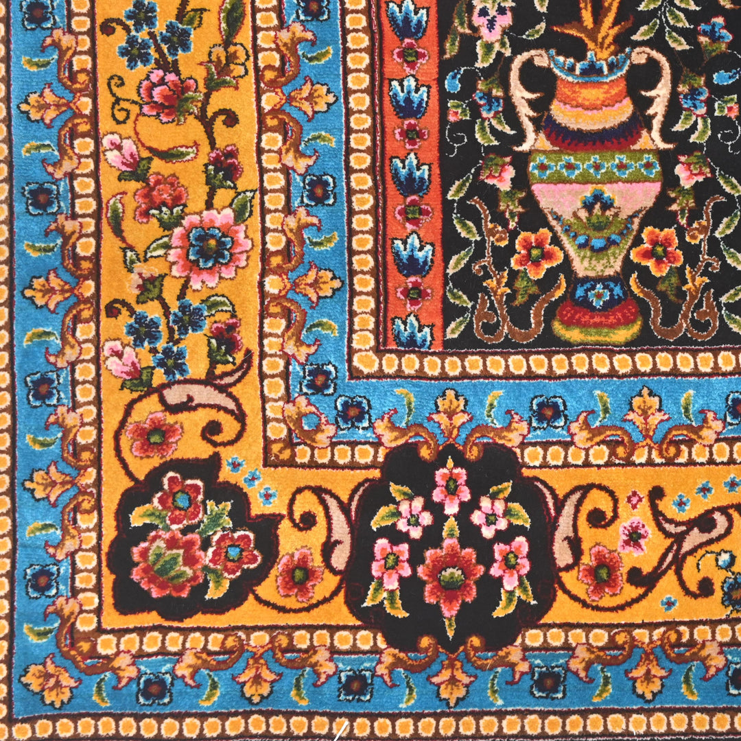 Elegant Persian Silk Rug - Image 3