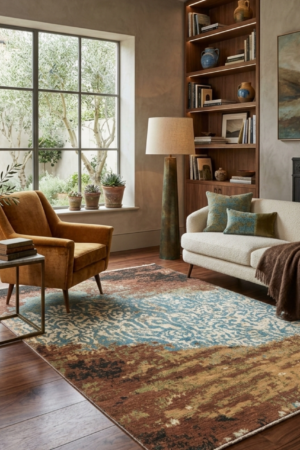 Elegant Abstract Handmade Rug